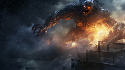 Obraz premium the thing horror creature concept