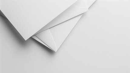 Modern invitation card with sleek lines and minimalist details against white.