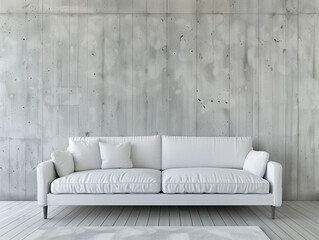 Modern living room interior with stylish comfortable sofa