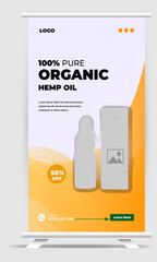Hemp product cud oil Service Social Media Post template