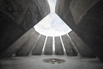  Fire in Memorial complex Tsitsernakaberd, dedicated to genocide of armenians in 1915