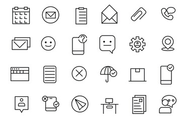 Customer Service, Support and Contact Vector Flat Line Icons Set. Phone Assistant, Online Help