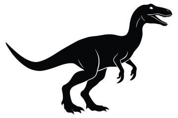 Silhouette Dinosaur Vector Illustration Design 