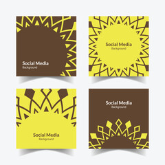 elegant ornamental decorative pattern square background social media design template