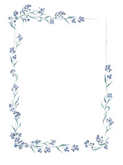 WALD Vergissmeinnicht - forget Me Not Aquarell