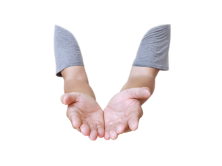 A Man hand, transparent background