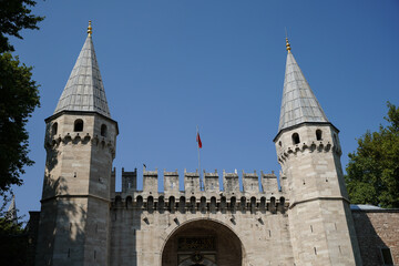 Fototapeta na wymiar Main Gate of Topkapi Palace in Istanbul, Turkiye
