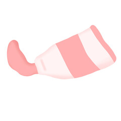 Red Color Paint Tube Icon Graphic Clipart Cartoon