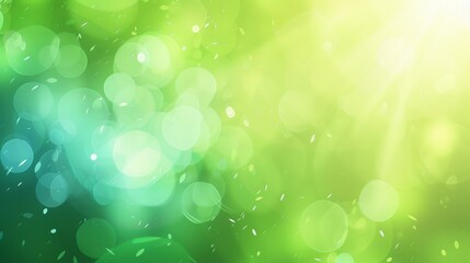 Obraz premium Abstract green and blue blurred gradient background with light. Nature backdrop.