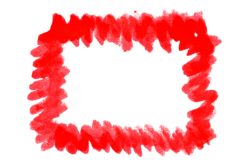 Red frame isolated on transparent background