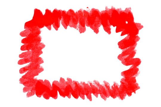 Red frame isolated on transparent background