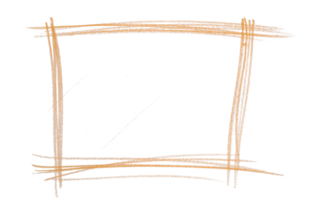 Orange frame isolated on transparent background