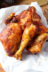Indulge in Flavor: 4K Ultra HD Image of Delicious Roasted Chicken Close-Up