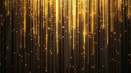 Golden Night Falling Curtain Royal Awards Graphics Background Lines Wave Sparkle Elegant Shine Modern Glitter Template Luxury Premium Corporate Abstract Design Template Banner Certificate Dynamic