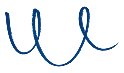 Blue stroke brush isolated on transparent background.