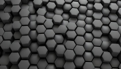 black 3d hexagonal tessellated mesh sphere