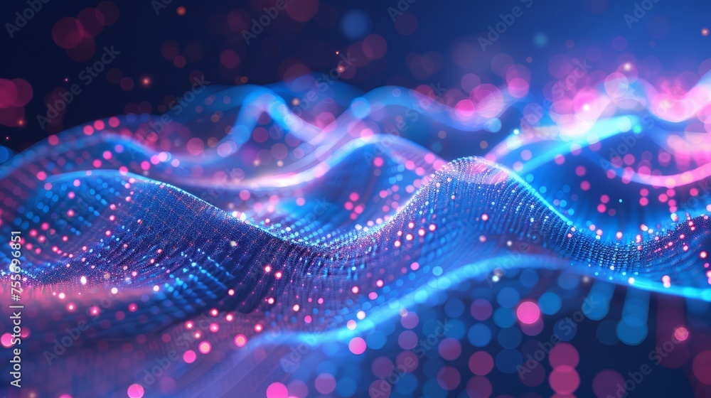 Poster big data visualization. futuristic infographics aesthetic design. visual information complexity.