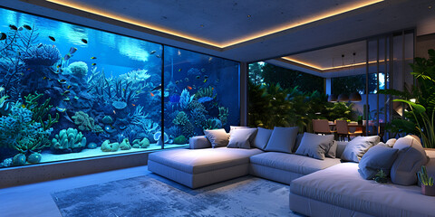 Modern Underwater Luxury Hotel room