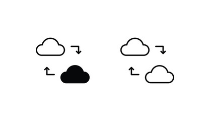 Synchronizing icon design with white background stock illustration