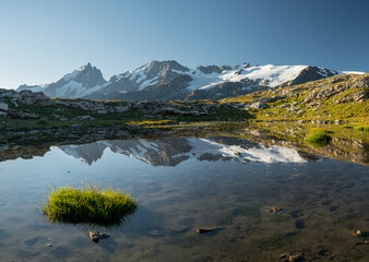 La Meije vom Plateau d'Emparis, Rhones Alpes, Hautes-Alpes, Frankreich