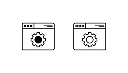 Website icon design with white background stock illustration