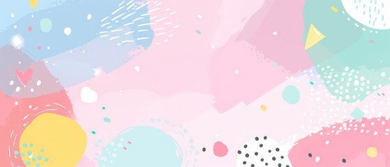 A colorful background with a lot of dots and shapes