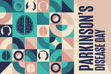 World Parkinson’s Disease Day. April 11. Holiday concept. Template for background, banner, card, poster with text inscription. Vector EPS10 illustration.