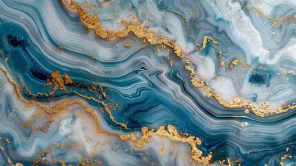 Blue and Gold Marble Wallpaper 