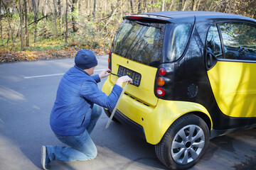  Man (MR) sets number for small small-capacity in Sokolniki where conducted Auto Show - Oldtimer,...