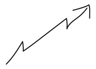 Long arrow thin line icon. Hand drawn black arrow. Vector PNG design elements isolated.eps10