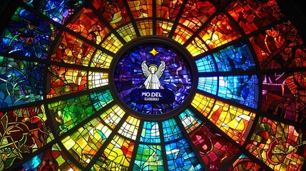 colorful stained glass window