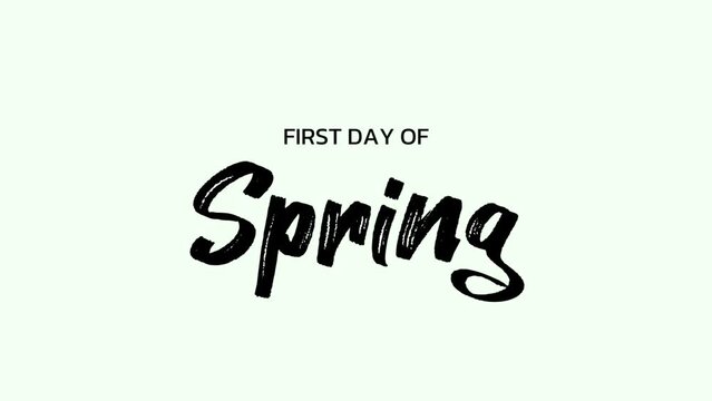 first day of spring, holiday concept video
