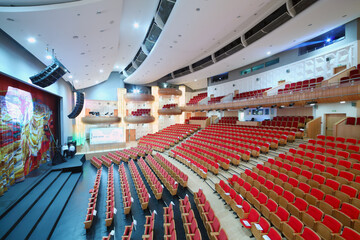  Moscow State Music Theatre of Russian folk song concert hall with red seat in Diamond hall business center, Translations of text on paper - reserve, nominee