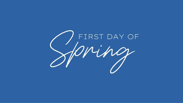 first day of spring, holiday concept video