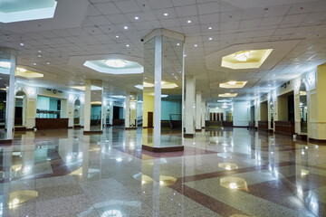  Hall interior of Lomonosovsky building of Moscow State University. MSU founded on January 25, 1755.