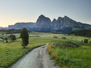 Fototapeta premium Langkofel, Seiser Alm, Südtirol, Italien
