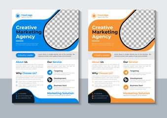 Creative Corporate Flyer Design Template, Marketing, Annual Report, layout, Vector Illustrator