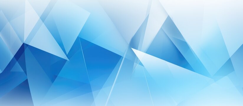 Abstract geometric background in white and blue for brochure design