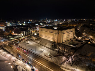Parliament house of Finland in Helsinki.