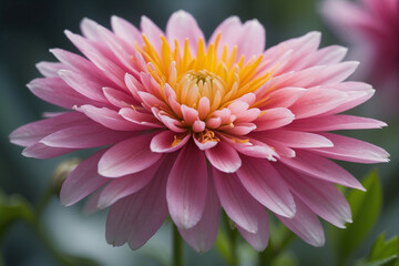 Fototapeta premium Pink and Yellow Flower Close Up
