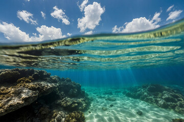 Ocean View From Bottom of Water