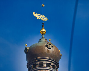 Turm Neues Rathaus mit Wetterfahne, Stadtverwaltung Leipzig, Sachsen, Deutschland