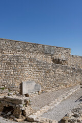 Archaeological site in medieval Euphrasian Basilica, roman catholic church, Porec, Croatia, Istria