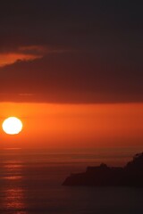 sunset over the sea