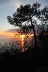 Obraz premium sunset on the lake