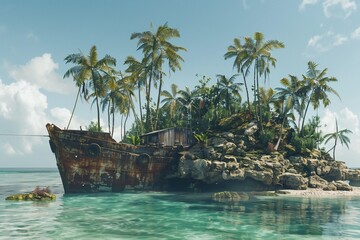 You find yourself stranded on an uncharted island - obrazy, fototapety, plakaty