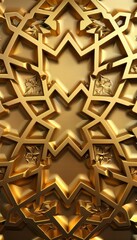 Golden arabesque elegance  intricate islamic art inspired background with rich gold symbolism