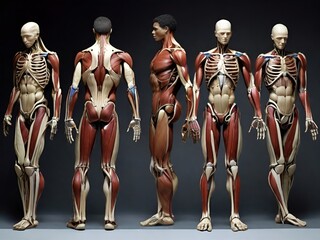 body anatomy upper limb girdle muscles generated by AI - obrazy, fototapety, plakaty