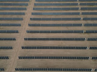 Solar energy power plant aerial - 755720654