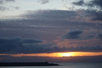 sunset over the sea